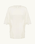 Shona Joy Eniko Lace T-Shirt in Ivory