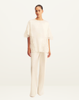 Shona Joy Eniko Lace T-Shirt in Ivory