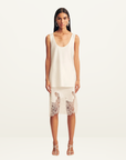 Shona Joy Eniko Lace Split Midi Skirt in Ivory