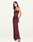 Bec + Bridge Noemi Strapless Dress in Plum