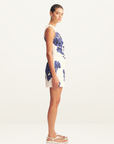 Shona Joy Enya Draped Mini Dress in MIDNIGHT WALLFLOWER