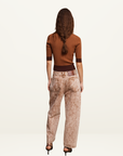 Alemais Spur Denim Cropped Jean
