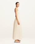 Shona Joy Marlowe Linen Blend Bustier Maxi Dress in Ecru