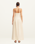 Shona Joy Marlowe Linen Blend Bustier Maxi Dress in Ecru