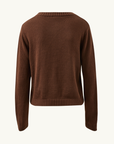 Ceres Nelly Long Sleeve Cardigan in Chocolate