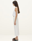 Camilla and Marc Alba Crop Rib Tank in Soft White