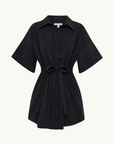 Shona Joy Campbell Short Sleeve Mini Dress in BLACK