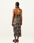 Alemais Cece Splice Silk Skirt in Print