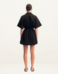 Shona Joy Campbell Short Sleeve Mini Dress in BLACK