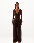 Sovere Myraid Drape Top in Run Raisin