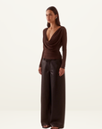 Sovere Myraid Drape Top in Run Raisin