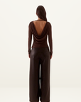 Sovere Myraid Drape Top in Run Raisin