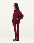 Jasmine Alexa Ischia bomber Jacket in PLUM