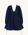 Shona Joy Celeste Long Sleeve Mini Dress in MIDNIGHT