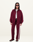 Jasmine Alexa Ischia bomber Jacket in PLUM