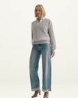 World Of Nomads Isabella Knit Jumper in LIGHT GREY