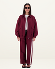 Jasmine Alexa Ischia bomber Jacket in PLUM