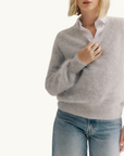 World Of Nomads Isabella Knit Jumper in LIGHT GREY