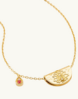 By Charlotte Lotus Birthstone Necklace in GOLD