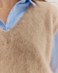 World Of Nomads Ebony Vest in LATTE