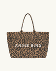 Anine Bing Leop Canvas Tote in Black and Brown Leopard // COMING SOON