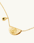 By Charlotte Lotus Birthstone Necklace in GOLD