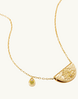 By Charlotte Lotus Birthstone Necklace in GOLD