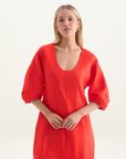 Kivari Rosalia Mini Dress in Coral