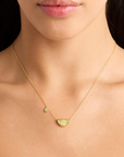 By Charlotte Lotus Birthstone Necklace in GOLD