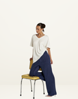 Summi Summi V Neck Tee in Vanilla