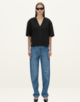 Camilla and Marc Canova V Neck Tee in Black