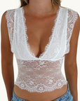 Ivymae Rosie Lace Top in White
