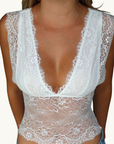 Ivymae Rosie Lace Top in White
