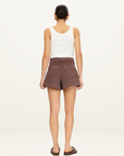 Kivari Celine Denim Short in Chocolate