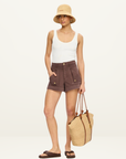 Kivari Celine Denim Short in Chocolate
