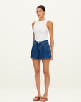 Kivari Monroe Denim Short in Indigo Blue
