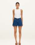 Kivari Monroe Denim Short in Indigo Blue
