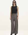 Camilla and Marc Alba Crop Rib Tank in Black