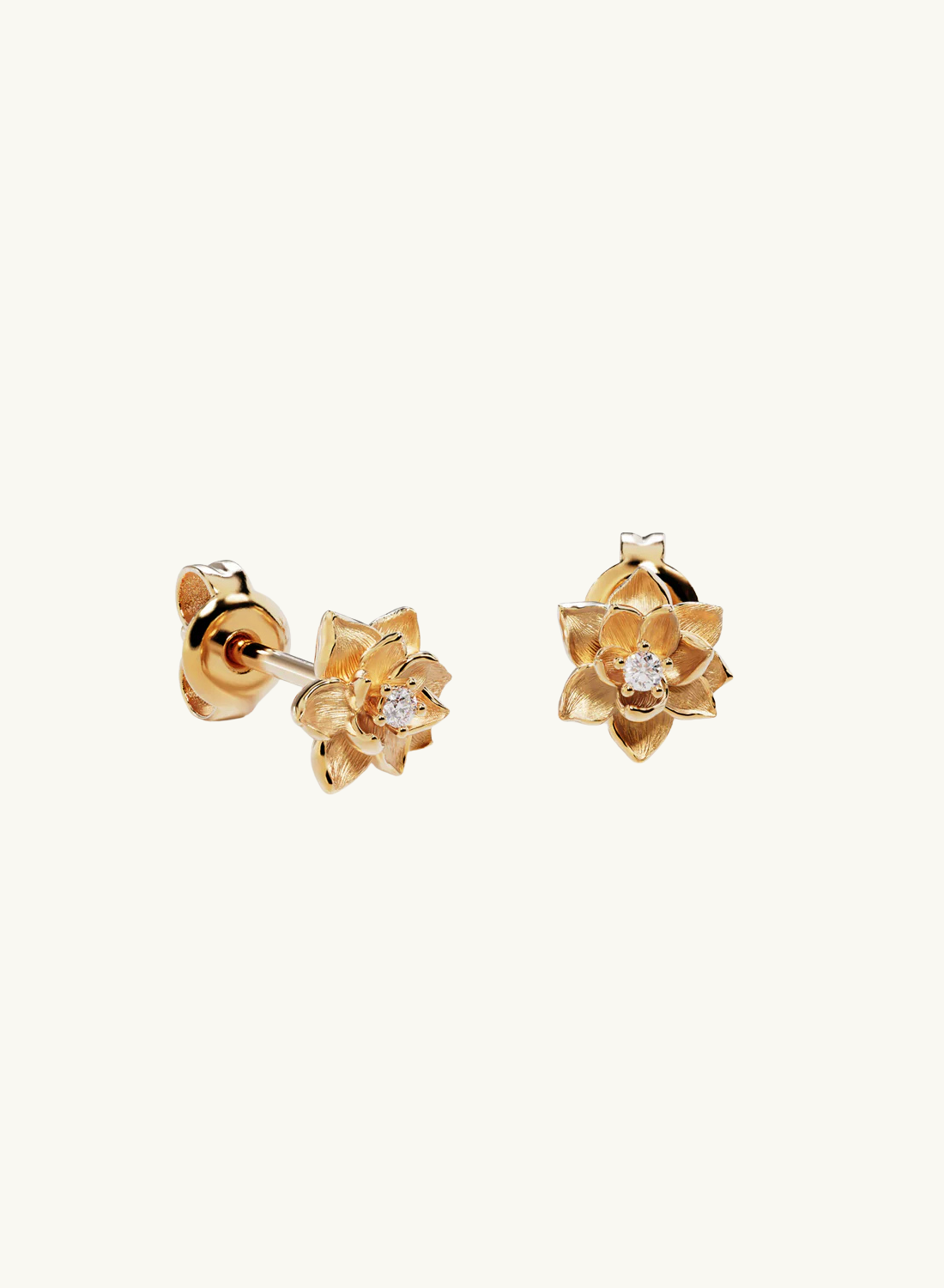 By Charlotte Bloom Within Lotus Stud Earrings in GOLD