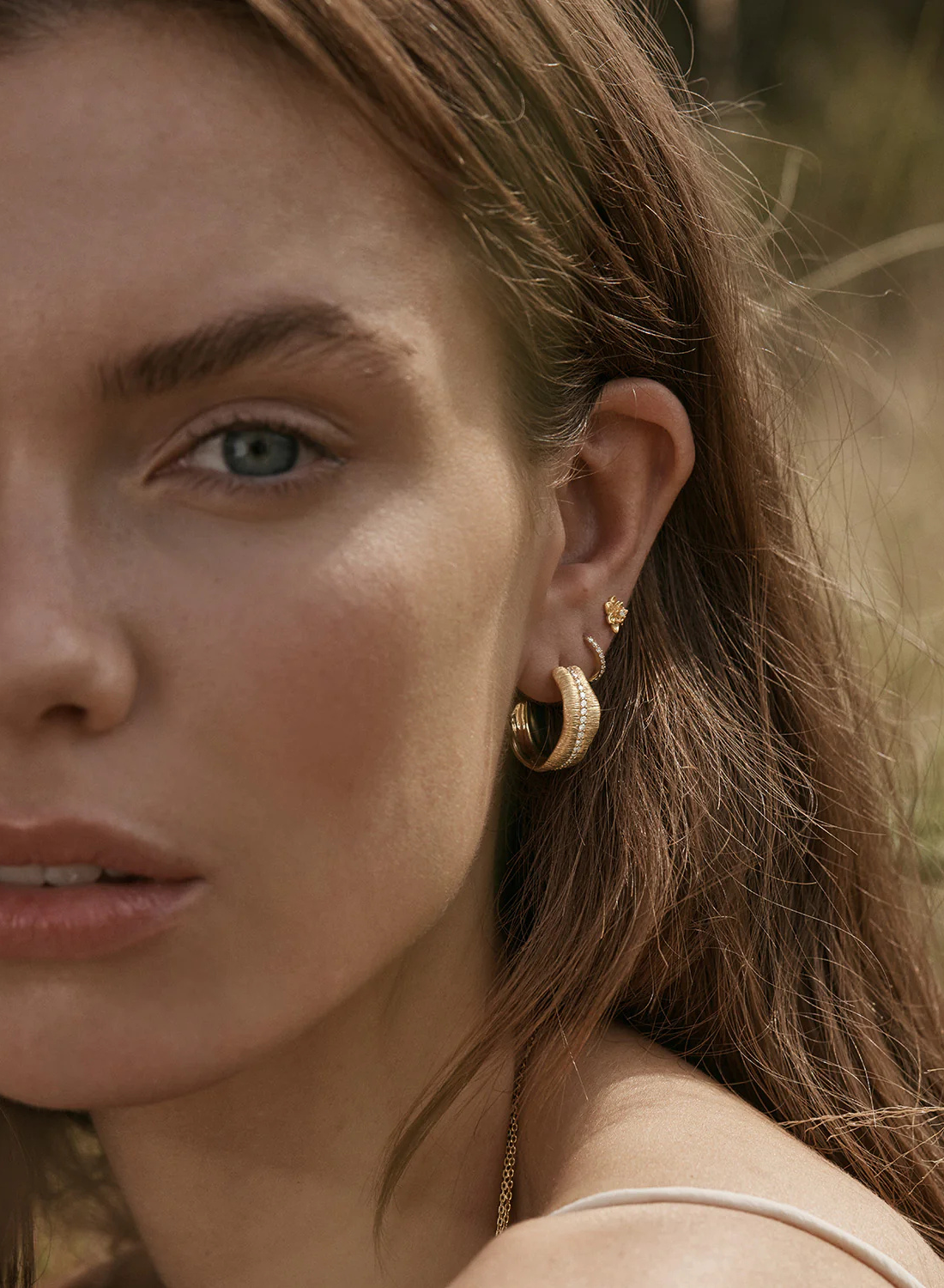 By Charlotte Bloom Within Lotus Stud Earrings in GOLD