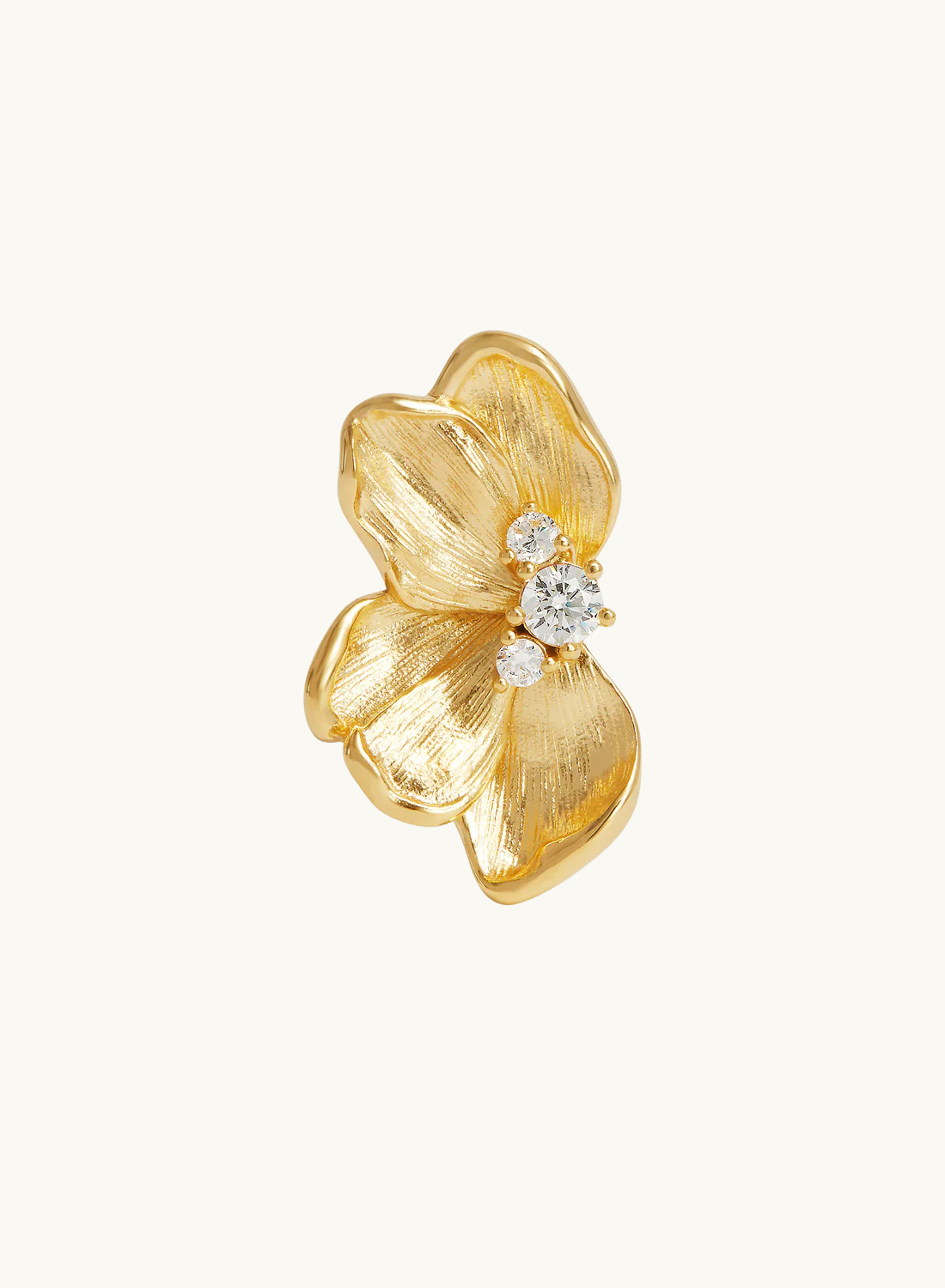 By Charlotte Serene Lotus Statement Earrings in GOLD