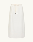 Bassike Crushed Cotton Minimal Skirt in Natural