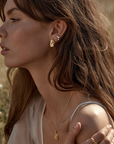 By Charlotte Serene Lotus Statement Earrings in GOLD