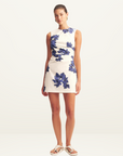 Shona Joy Enya Draped Mini Dress in MIDNIGHT WALLFLOWER