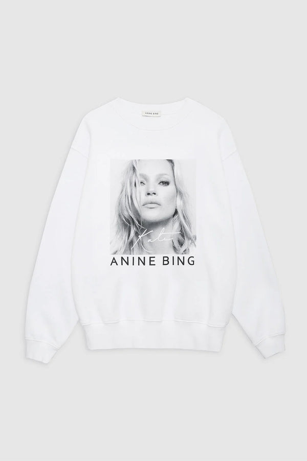 Ramona Sweatshirt Kate Moss WHITE Anine Bing-Anine Bing-Frolic Girls