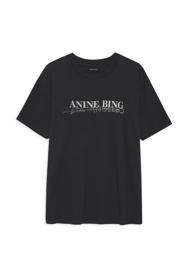 Walker Tee DOODLE VINTAGE BLACK Anine Bing-Anine Bing-Frolic Girls