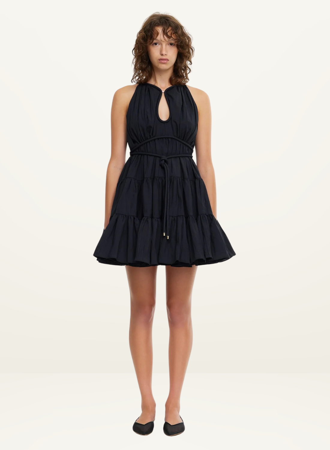 Acler Glastonbury Mini Dress in BLACK Frolic Girls Acler Glastonbury Mini Dress in BLACK Frolic Girls