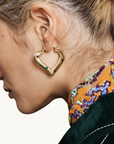 Alemais Atomic Heart Hoop Earrings