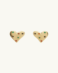 Alemais Atomic Heart Mini Stone Stud Earrings