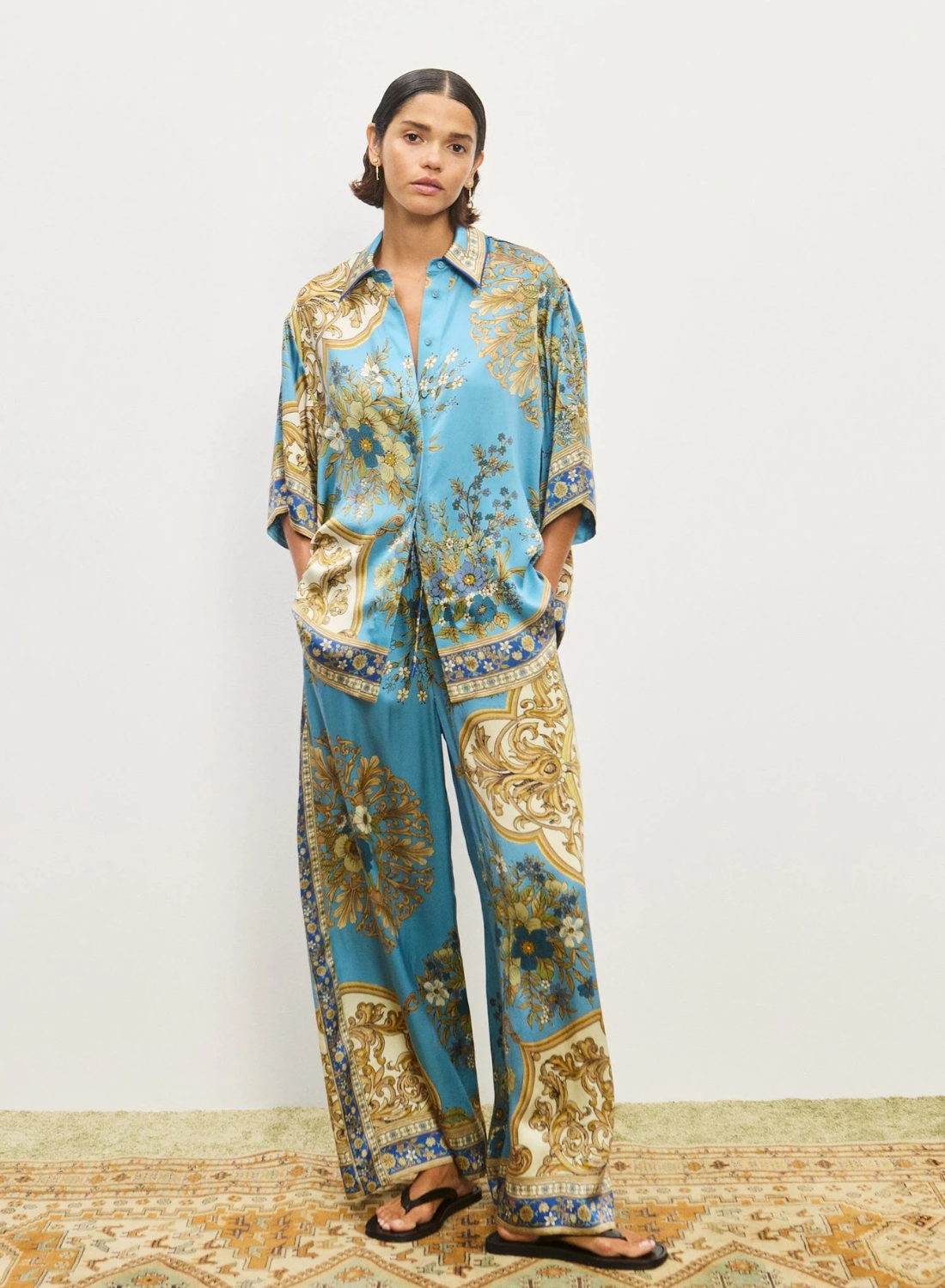 Alemais Cassie Silk Shirt in MULTI